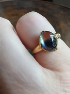 Cabochon Bi-colour Sapphire Ring