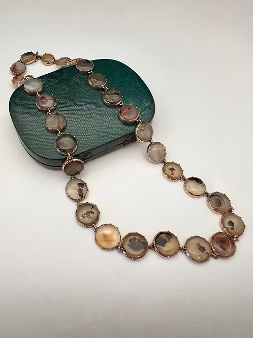 Georgian Moss Agate Riviere