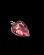 Foiled Rock Crystal Georgian Heart Pendant