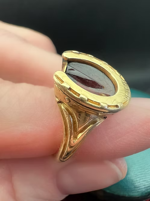 Victorian Garnet Horseshoe Ring