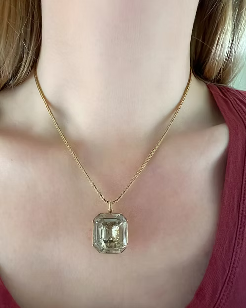 Georgian Foiled Rock Crystal Pendant