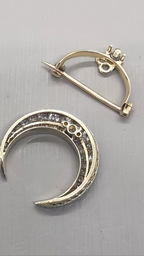 Victorian Old-Cut Diamond Crescent Moon