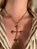 Coral and Enamel Gold Cross c.1870.