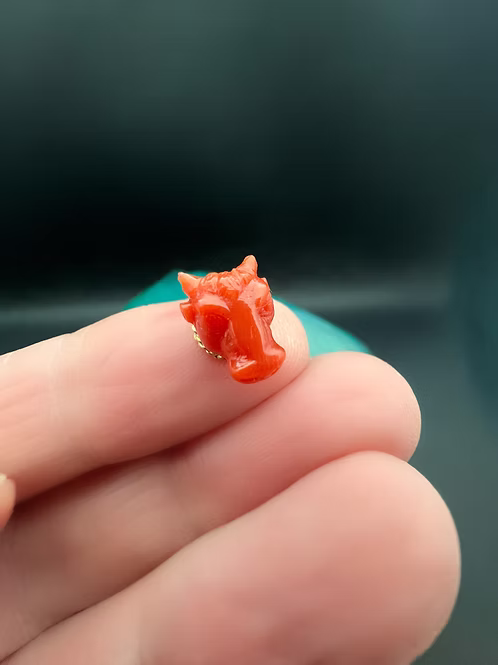 Coral Bull Charm