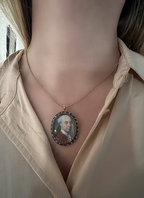 Jewelled Portrait Miniature Pendant