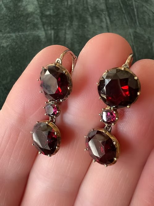 Georgian Garnet Earrings