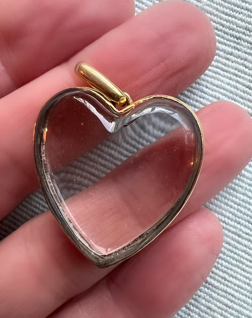 Victorian Rock Crystal Heart Locket