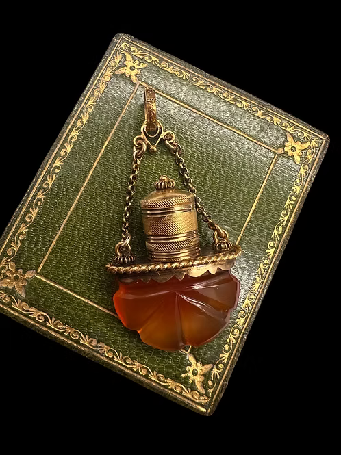 Regency Carnelian Scent Bottle Pendant