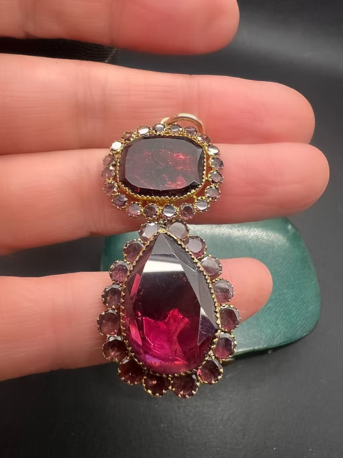 Queen Anne Garnet Drop