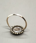 Georgian Garnet Halo Mourning Ring