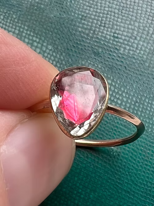 Rock Crystal Heart ring