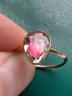 Rock Crystal Heart ring