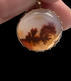Georgian Moss Agate Pendant
