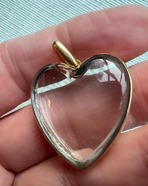 Victorian Rock Crystal Heart Locket