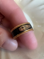 Enamel Coffin Ring