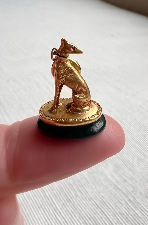 Miniature Greyhound Fob Pendant