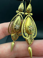 15ct Victorian Anthemion earrings