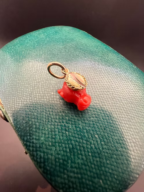 Coral Bull Charm
