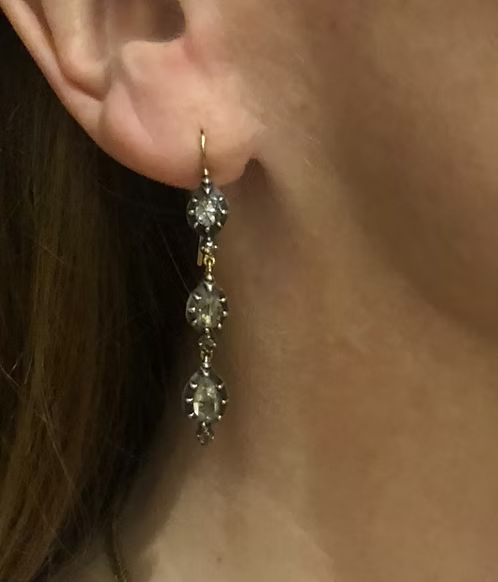 Rose-diamond Triple Teardrops