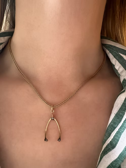 Victorian Diamond Wishbone Pendant