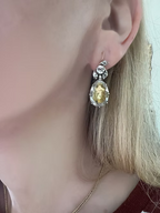 Foiled Georgian Rock Crystal Earrings