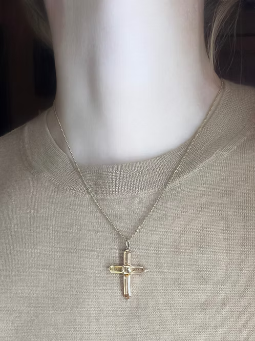 Georgian Topaz Cross Pendant c.1820