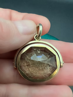 15ct Victorian Cairngorm Smokey Quartz Spinner Fob