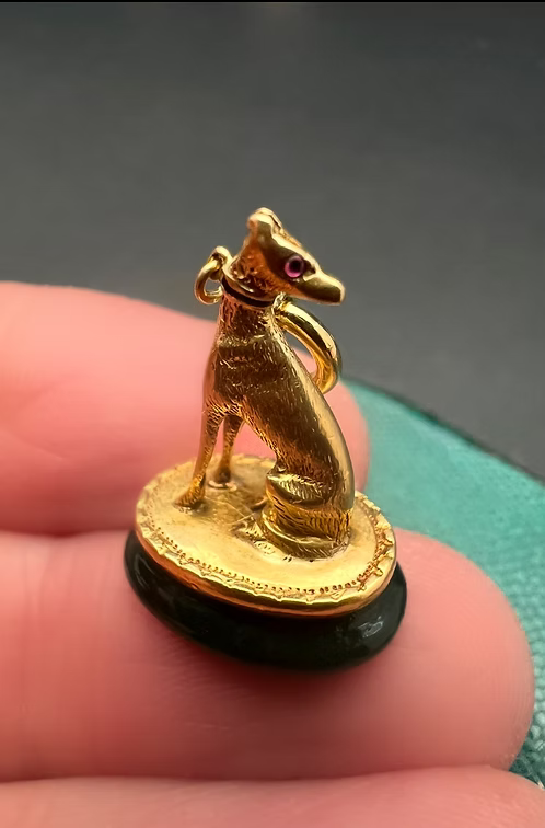 Miniature Greyhound Fob Pendant