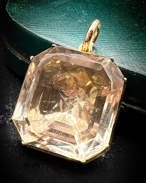 Georgian Foiled Rock Crystal Pendant