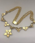 Pinchbeck and Peridot Paste Georgian Necklace