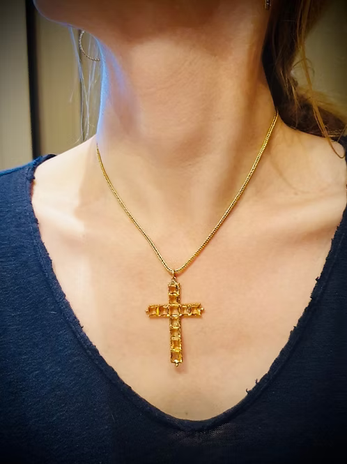Topaz cross c.1840