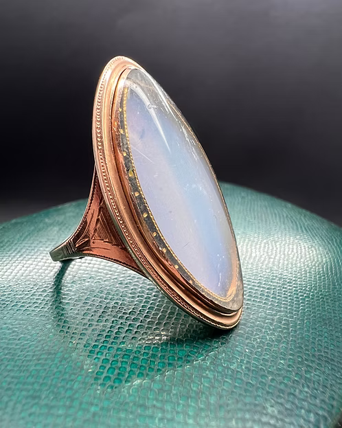 Opaline Navette Georgian Ring