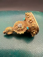 Three Colour Gold Floral Fob Seal