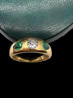 Emerald and Diamond Flush-Set