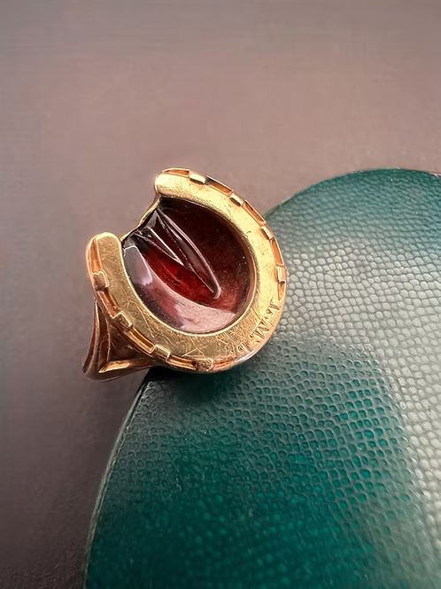 Victorian Garnet Horseshoe Ring