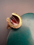Victorian Garnet Horseshoe Ring