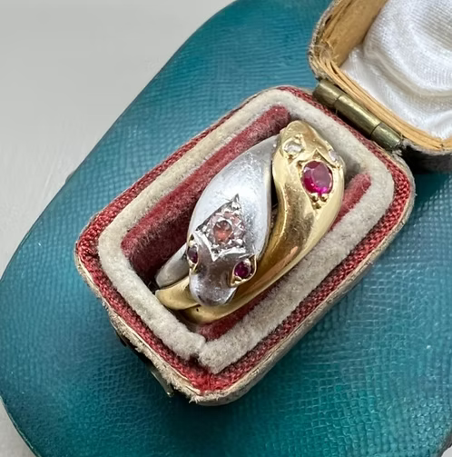Platinum and Gold Snake Ring 1899