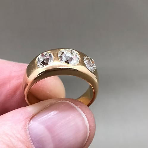 Old Cut Diamond 3 Stone