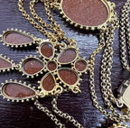 Aventurine Georgian Pansy Necklace