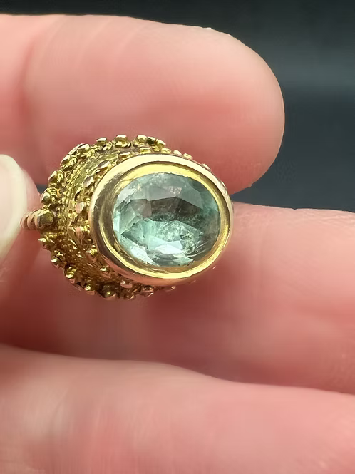 Georgian 2 Colour Gold Basket Charm