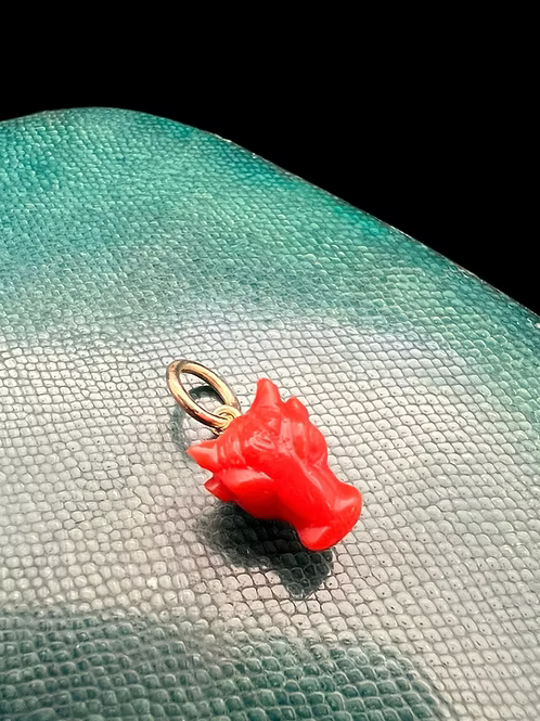Coral Bull Charm