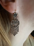 Cut steel Fringed Shell Earrings