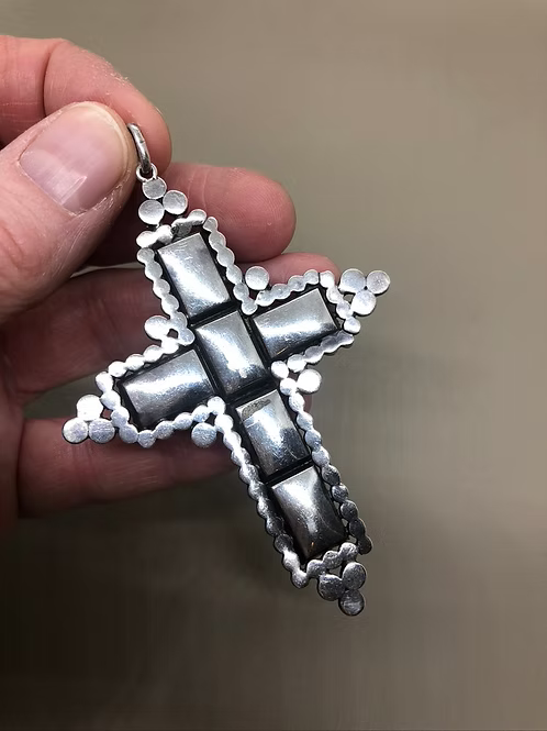 Edwardian Silver Paste Cross