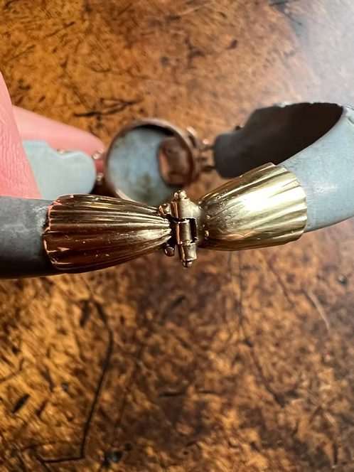 Grey Lava Carved Bracelet c.1820