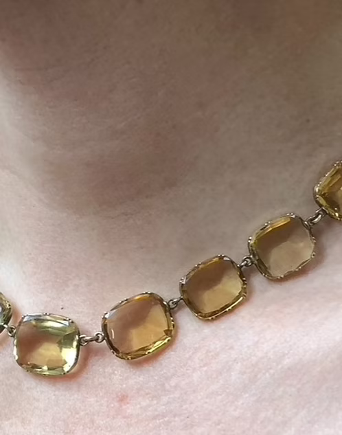 Citrine Georgian Rivière
