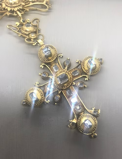 Iberian Diamond Cross Pendant