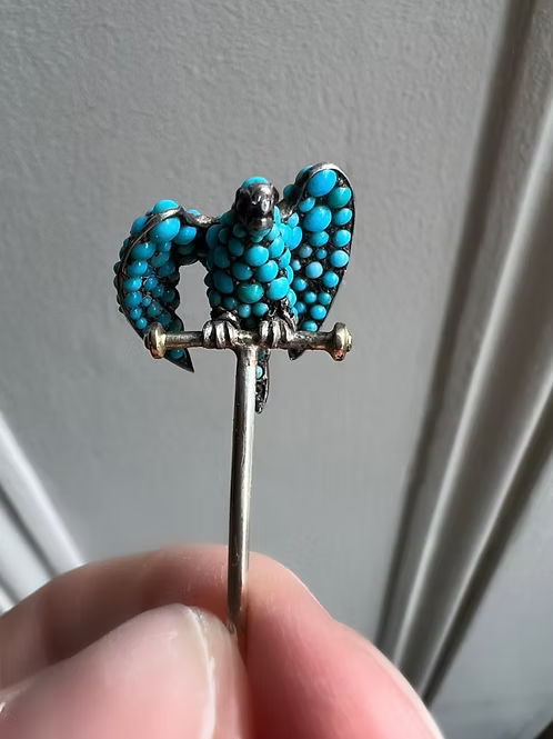 Turquoise Hawk Pin
