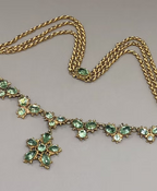 Pinchbeck and Peridot Paste Georgian Necklace
