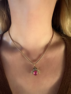 Ruby and Diamond Fly Pendant