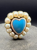 Pearl Enamel Heart